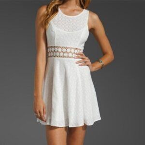 Free People Daisy Cutout Fitted With Daisies Fit Flare Dress Size  2